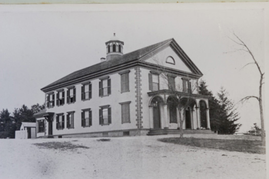 Photo of East Bridgewater High School, taken in the late 1800s.