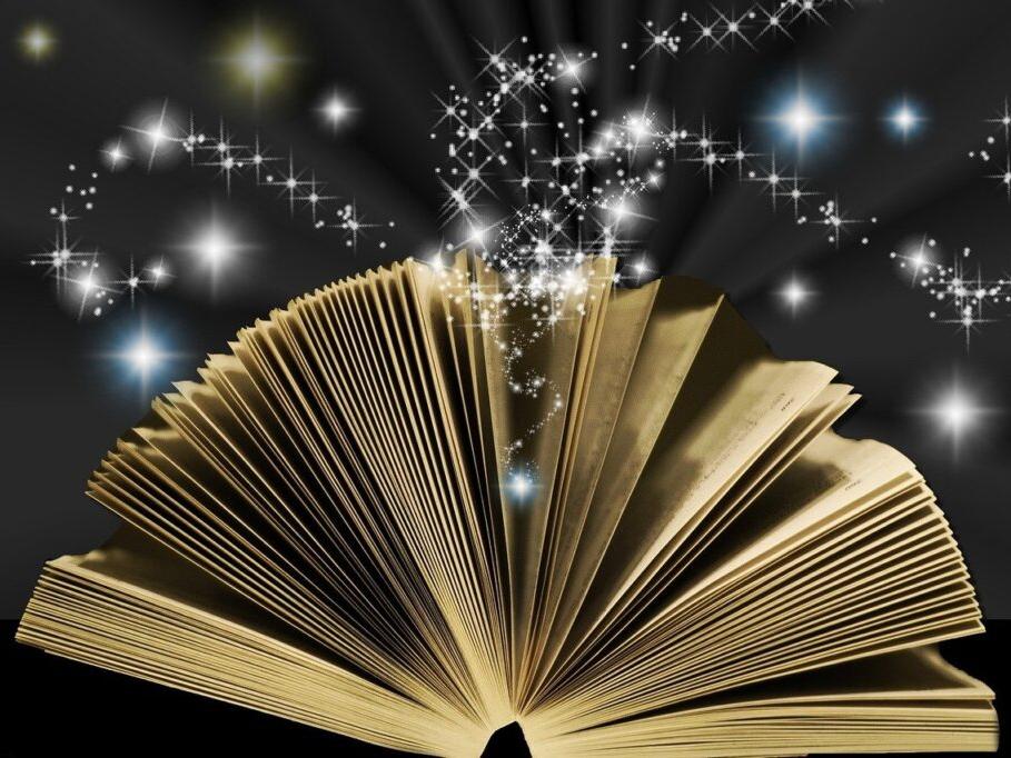 Book with magic fairy dust